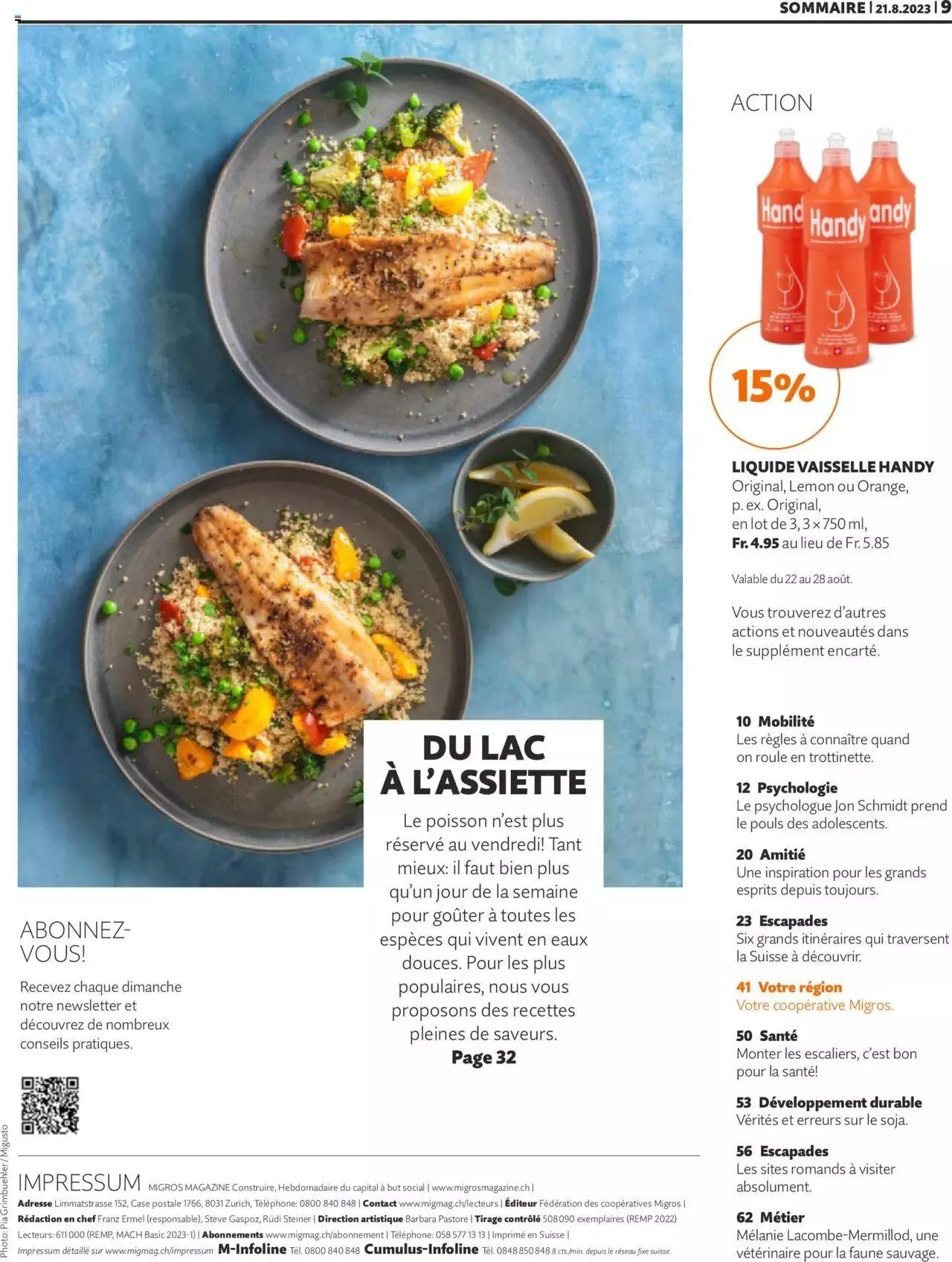 Migros - Magazin FR von 21. August bis 31. Dezember 2023 - Prospekt seite  9