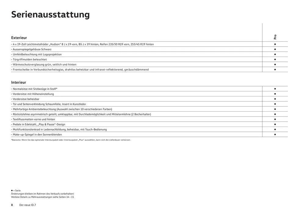Der Neue ID.7 von 16. Januar bis 31. Dezember 2024 - Prospekt seite  8