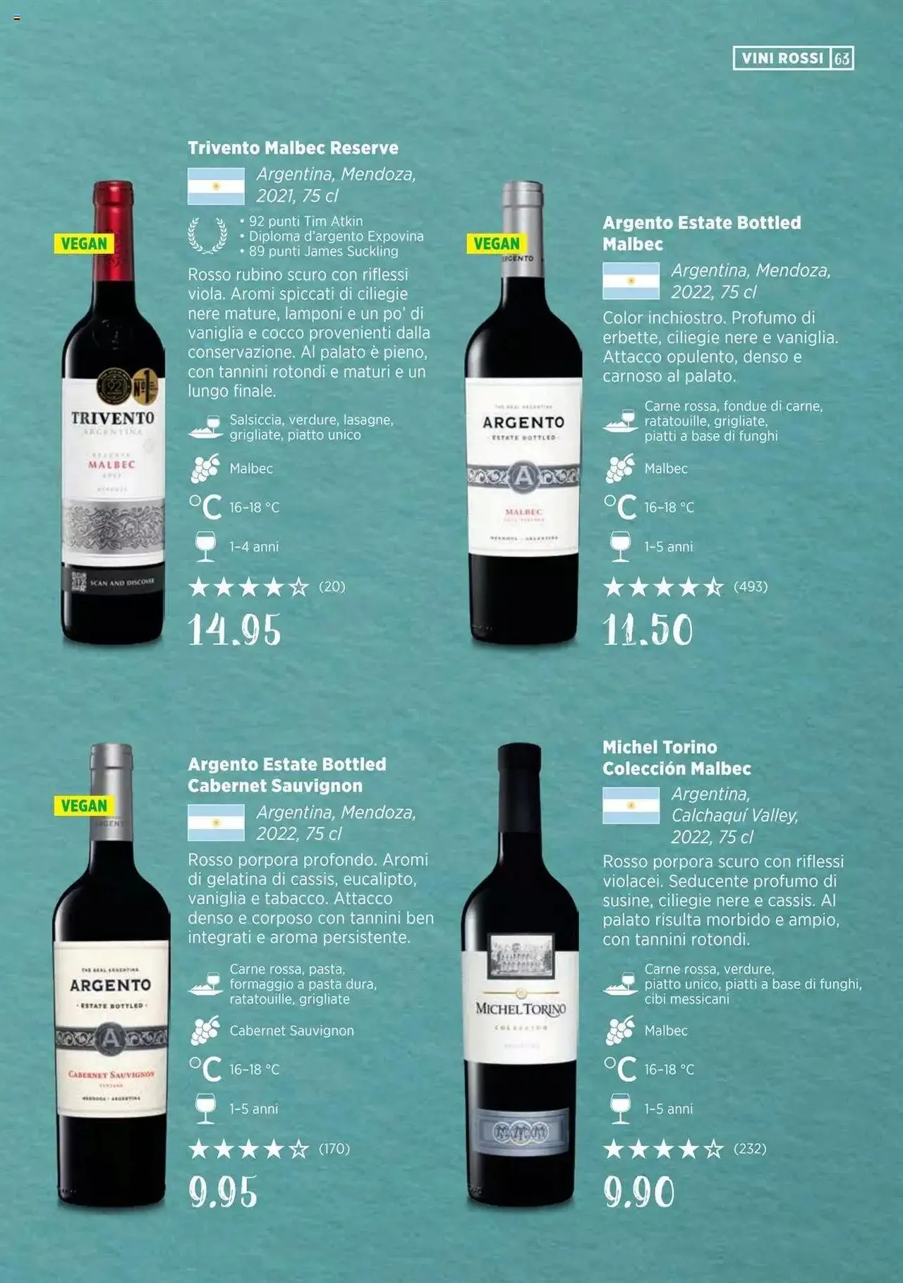 Denner Guida dei vini 2023 / 2024 IT von 11. September bis 31. Dezember 2023 - Prospekt seite  63