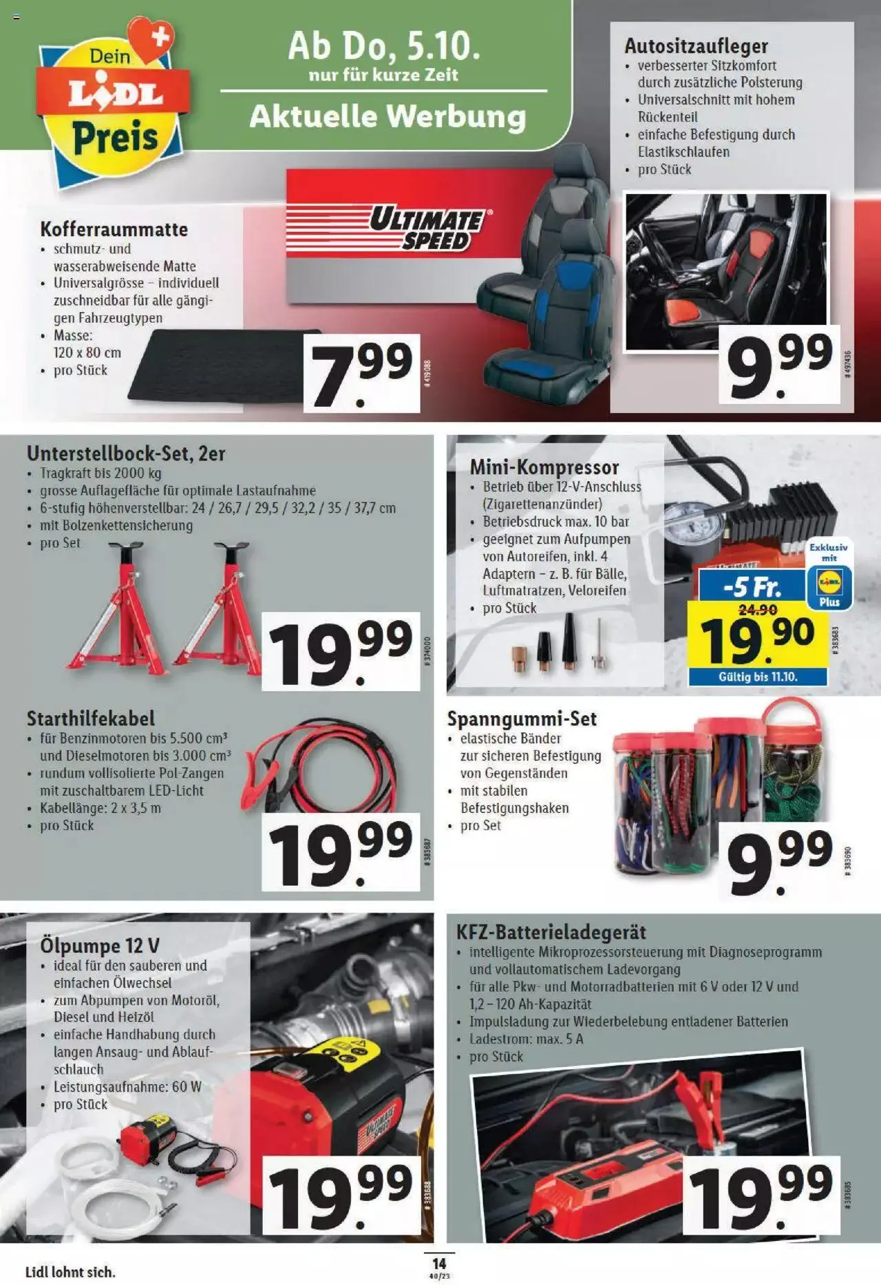 Lidl Aktionen von 5. Oktober bis 11. Oktober 2023 - Prospekt seite  14