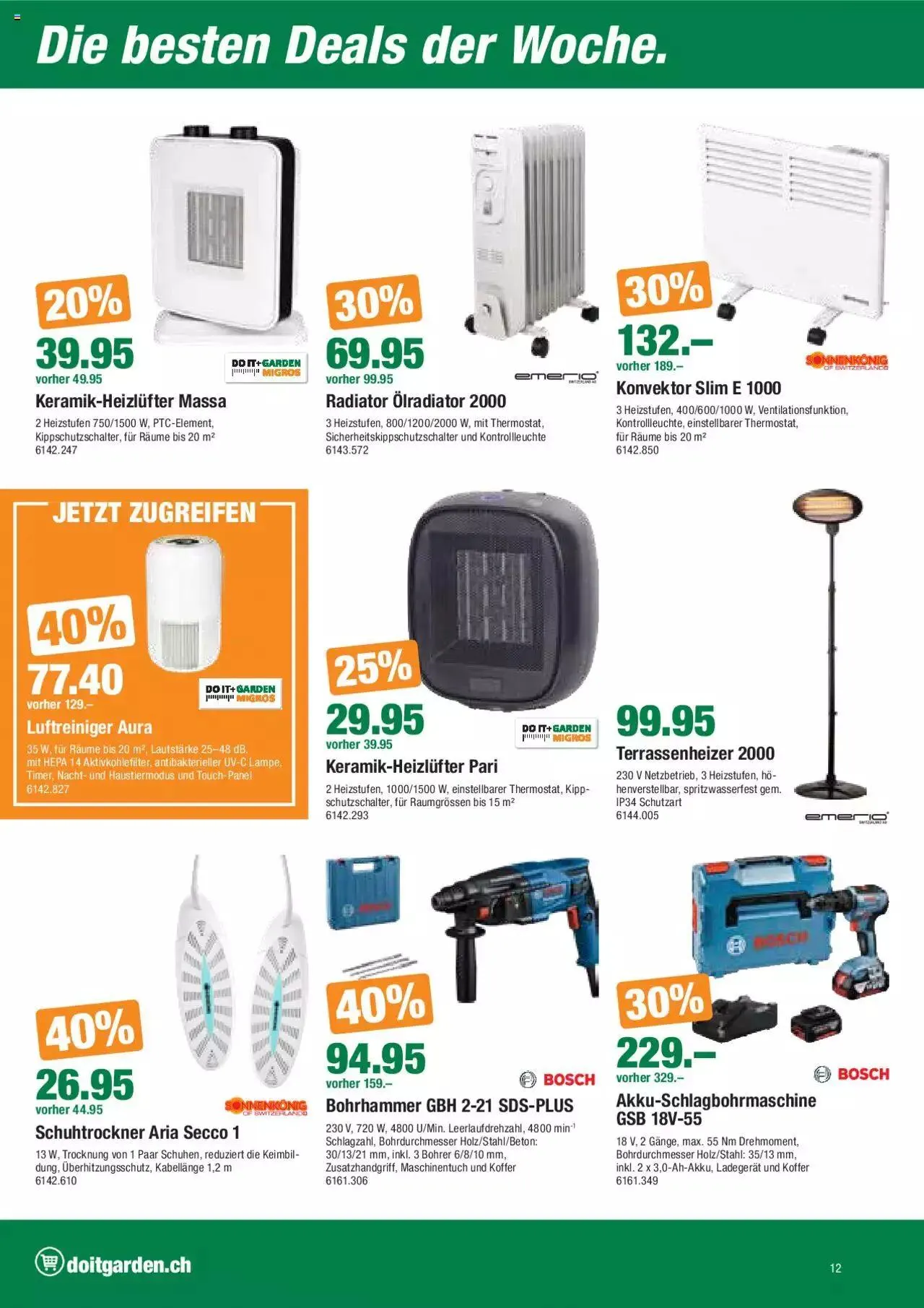 DO IT+GARDEN MIGROS Aktionen von 26. September bis 9. Oktober 2023 - Prospekt seite 12