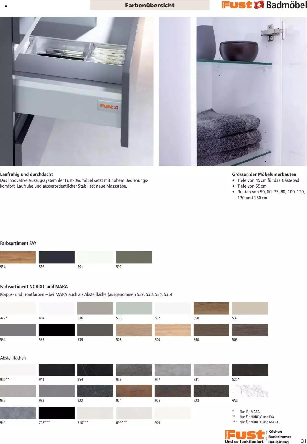 Fust Aktionen Badezimmermagazin von 17. April bis 31. Dezember 2024 - Prospekt seite  31