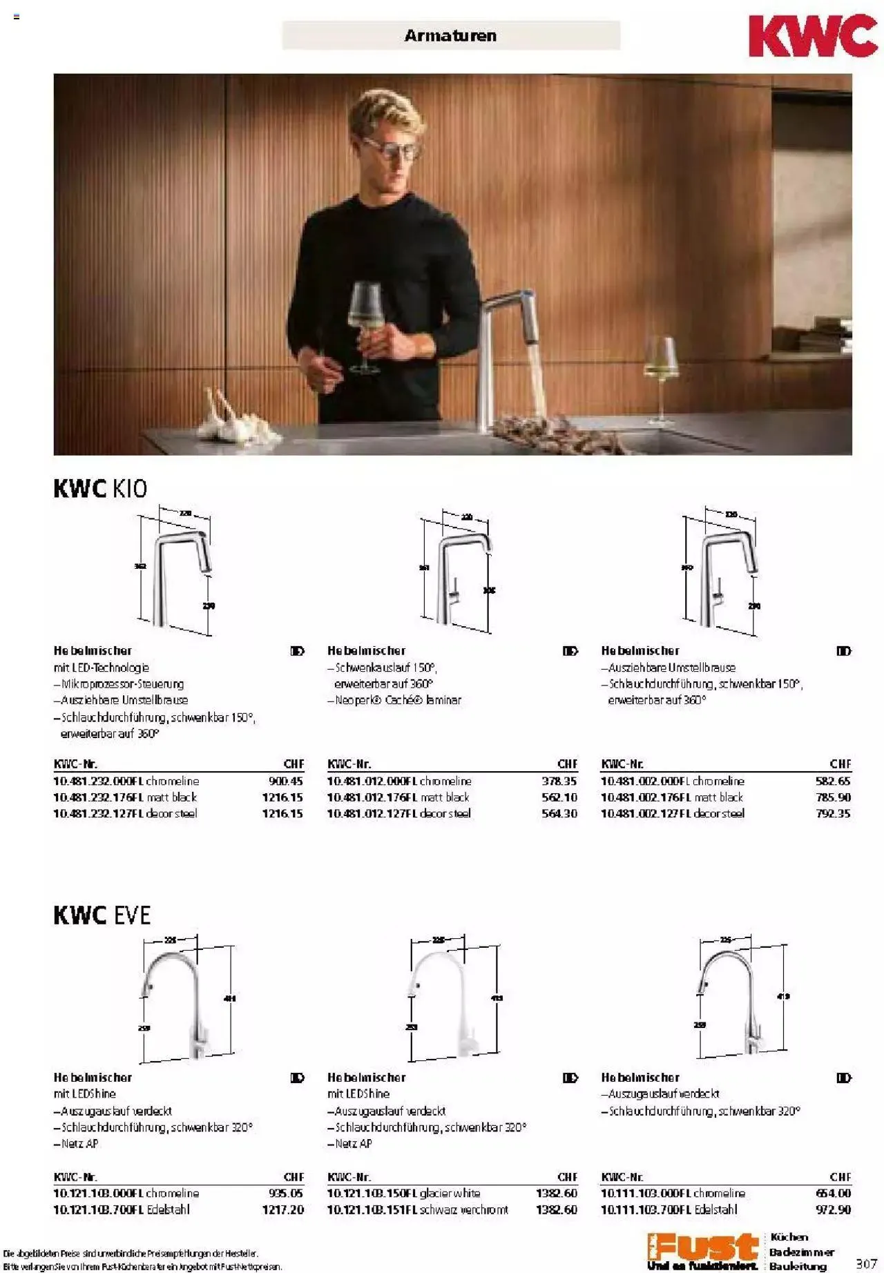 Fust Küchen- und Badezimmerprospekt von 4. März bis 31. Dezember 2024 - Prospekt seite 307