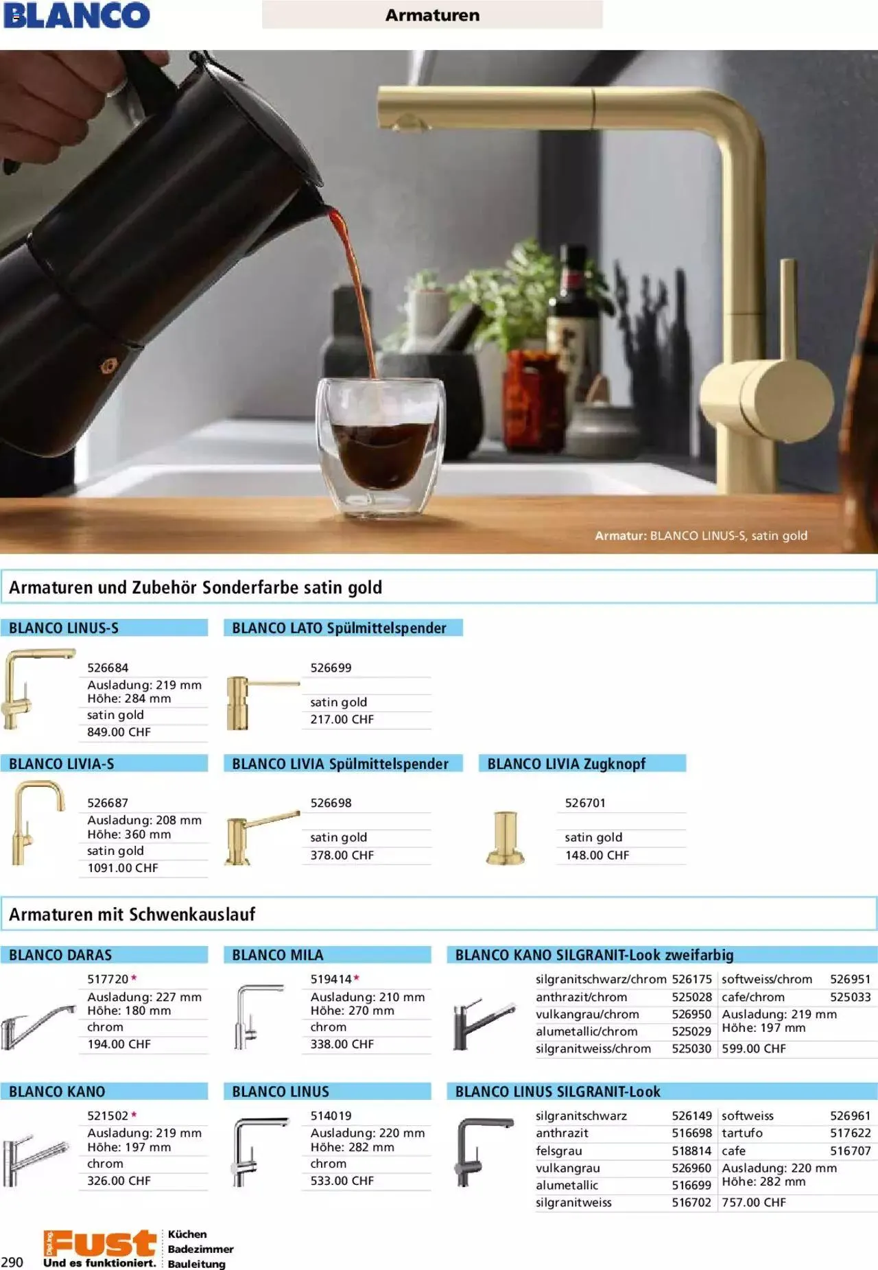 Fust - Küchenmagazin - Riesenauswahl von 22. Februar bis 31. Dezember 2023 - Prospekt seite  290
