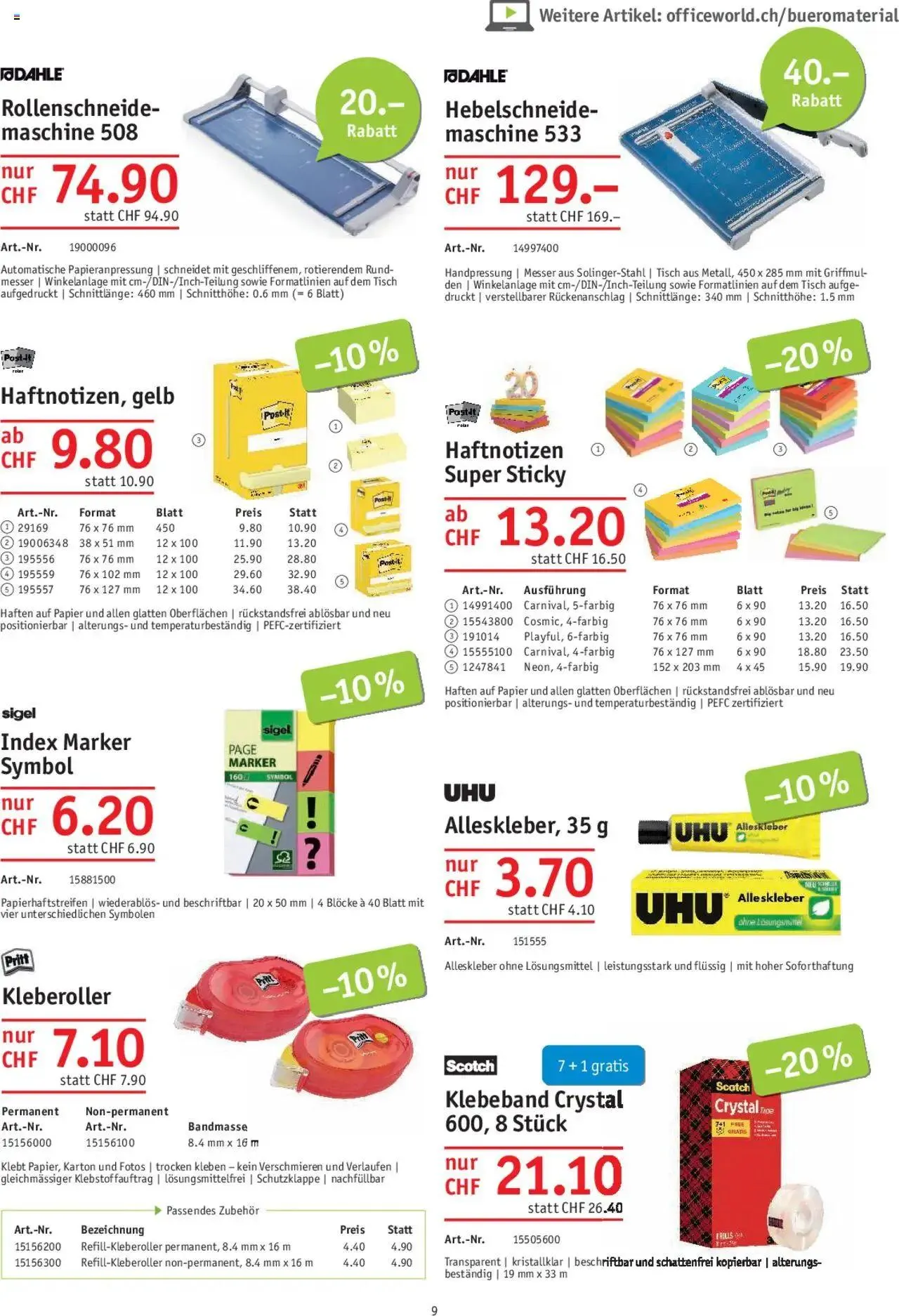 Office World Aktionen von 26. September bis 23. Oktober 2024 - Prospekt seite 9