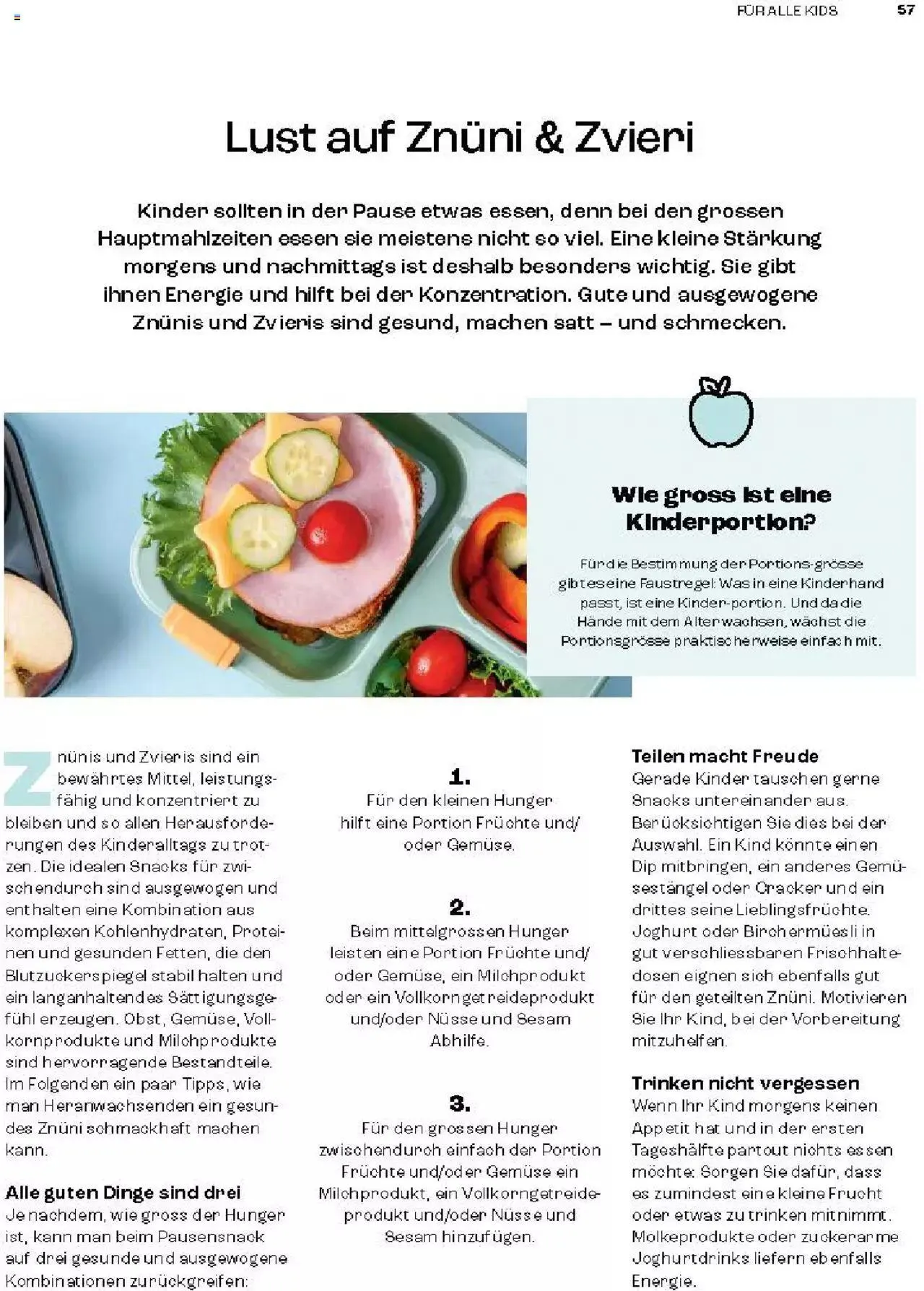 Coop Magazin Familien von 18. Juni bis 31. Dezember 2024 - Prospekt seite  57