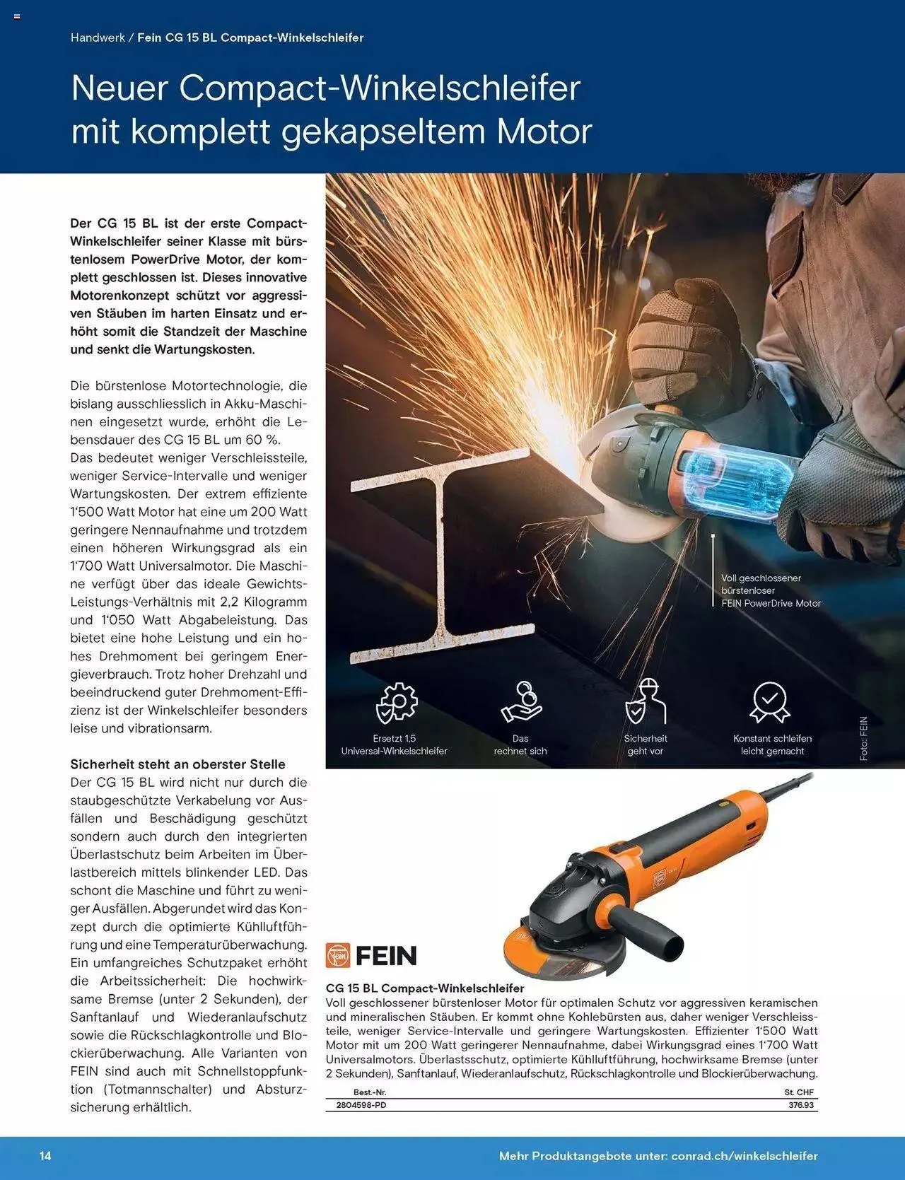 Conrad Handwerk und Technik von 8. Mai bis 31. Dezember 2023 - Prospekt seite 14