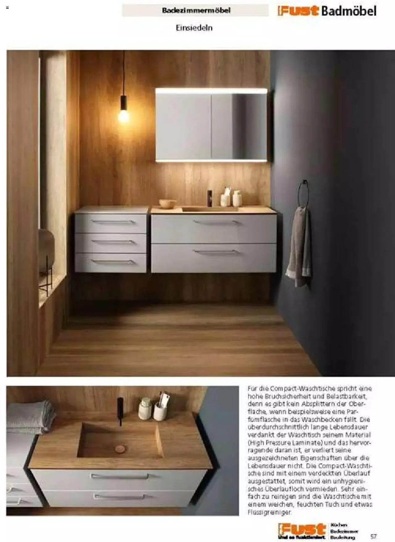 Fust Badezimmermagazin von 17. April bis 31. Dezember 2023 - Prospekt seite  57