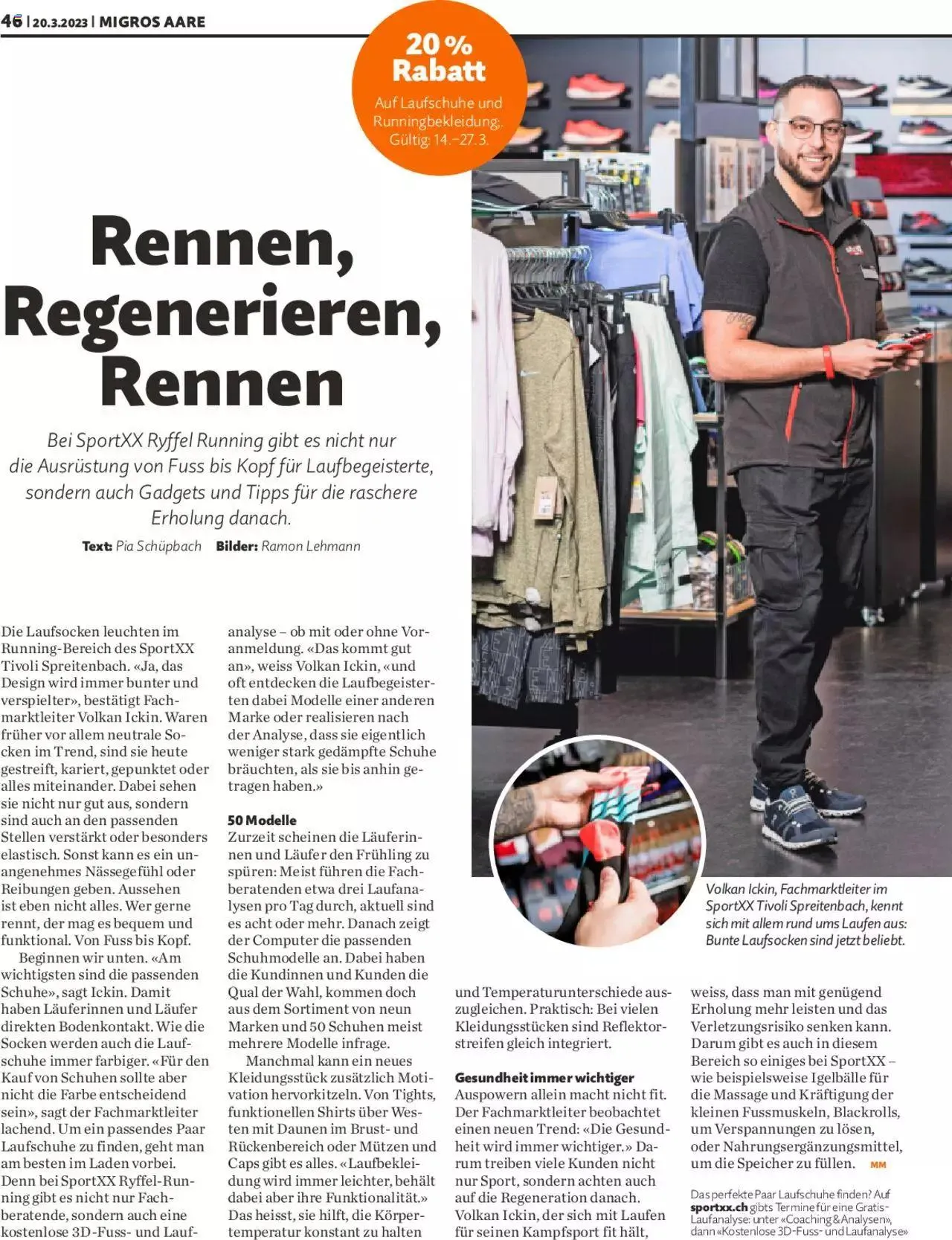 Migros - Magazin von 20. März bis 31. Dezember 2023 - Prospekt seite 46