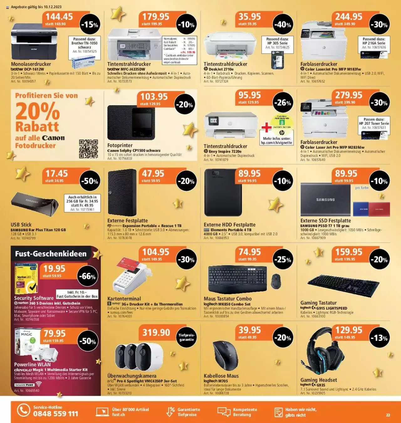 Fust Aktionen von 4. Dezember bis 10. Dezember 2023 - Prospekt seite 22