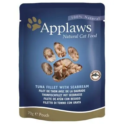 Applaws Pouch Tuna Filet & Seabream 12x70g