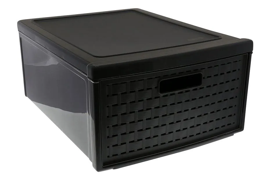 Oecoplan Schubladenbox Country Anthrazit | 20 × 34 × 45 cm
