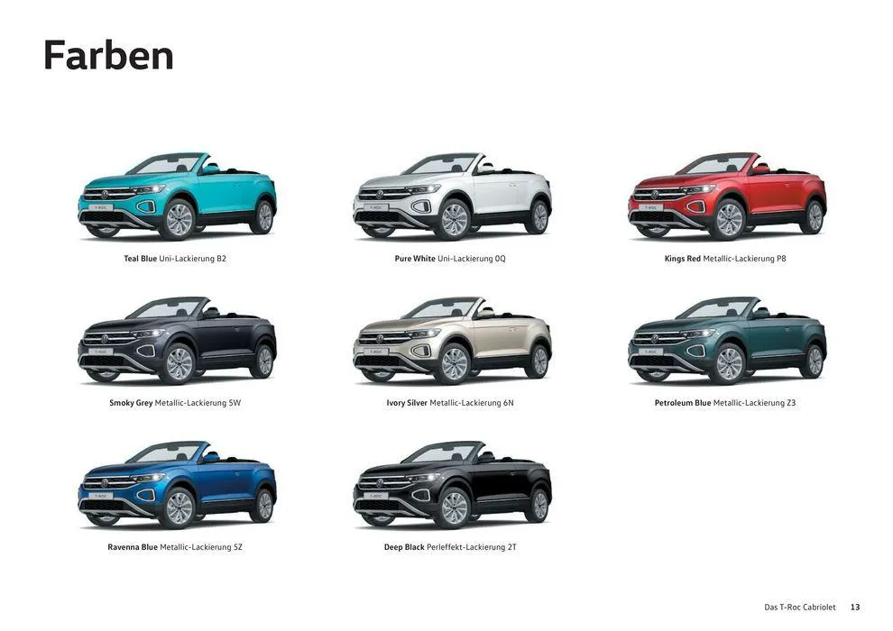 Der T-Roc Cabriolet von 16. Januar bis 31. Dezember 2024 - Prospekt seite  13