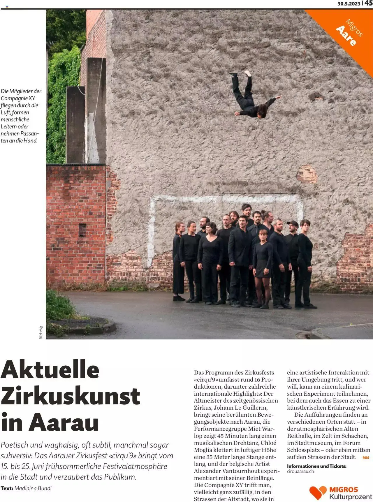 Migros Magazin von 30. Mai bis 31. Dezember 2023 - Prospekt seite  45