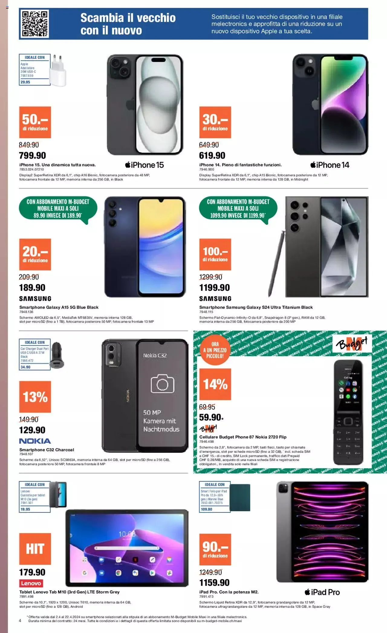 Melectronics Prospetto von 2. April bis 22. April 2024 - Prospekt seite 4