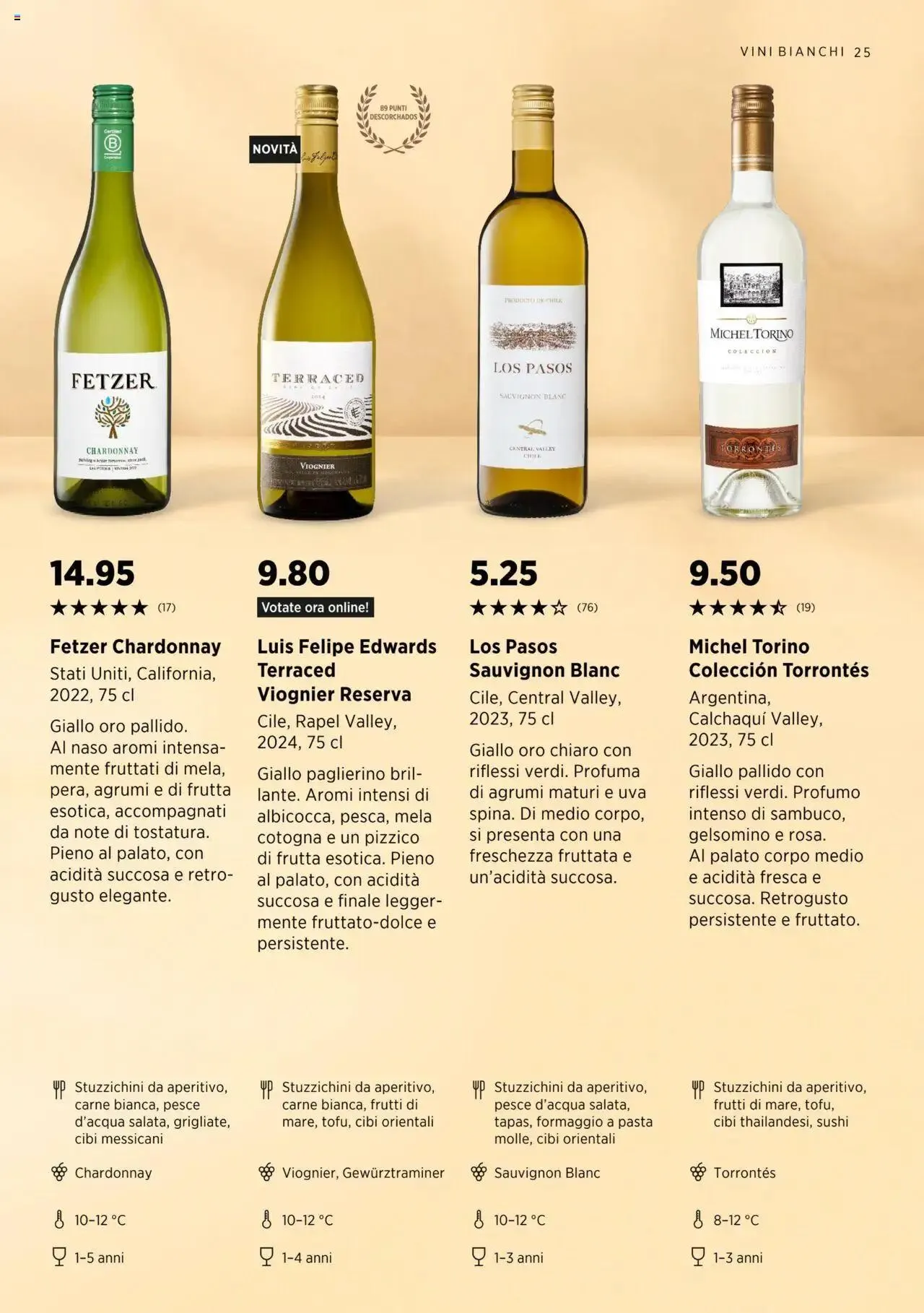 Denner Aktionen Guida dei vini 2024/2025 von 11. September bis 31. Dezember 2024 - Prospekt seite 25