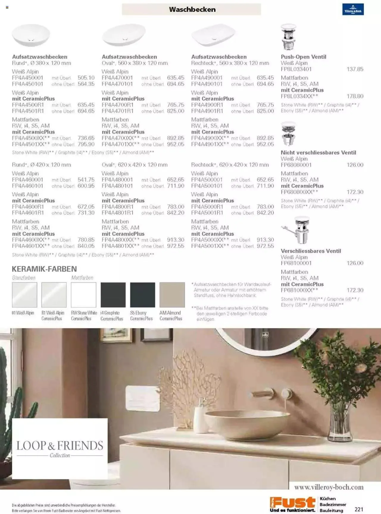 Fust Badezimmermagazin von 17. April bis 31. Dezember 2023 - Prospekt seite  221