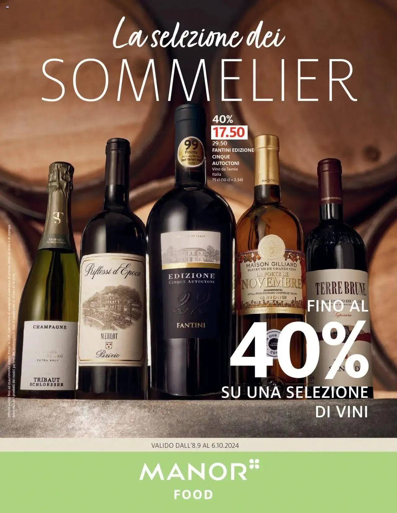 Manor Catalogo dei vini von 8. September bis 6. Oktober 2024 - Prospekt seite  1
