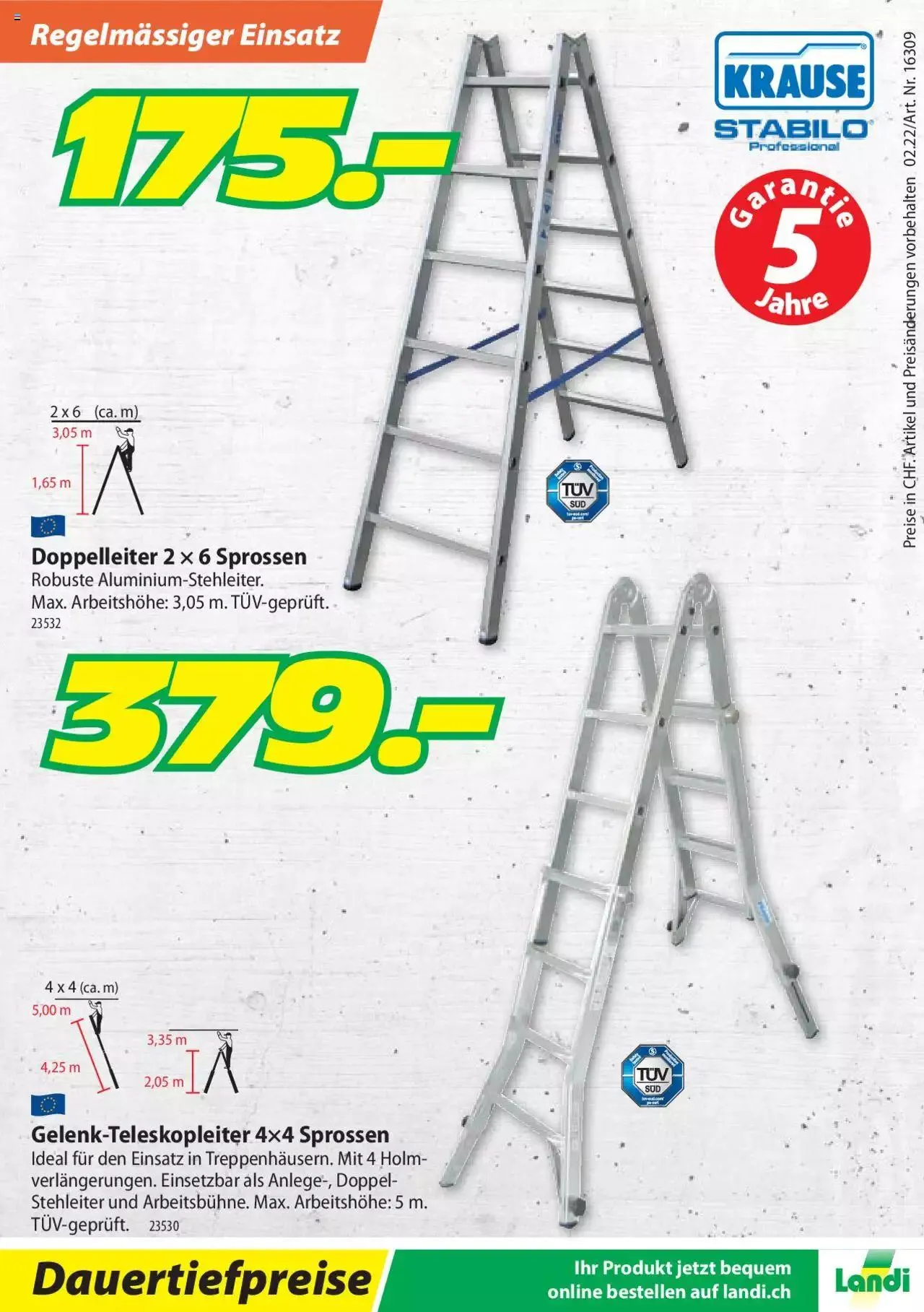 Landi - Leitern 2022 von 4. Februar bis 31. Dezember 2023 - Prospekt seite  8