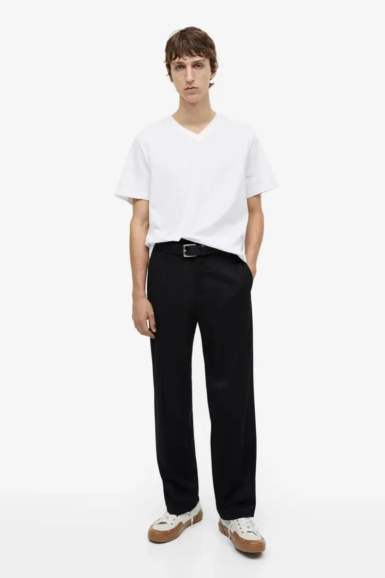 Tricou cu decolteu în V Regular Fit