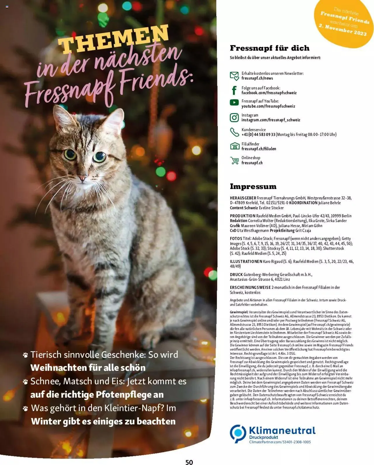 Fressnapf Magazin von 1. September bis 31. Oktober 2023 - Prospekt seite 50