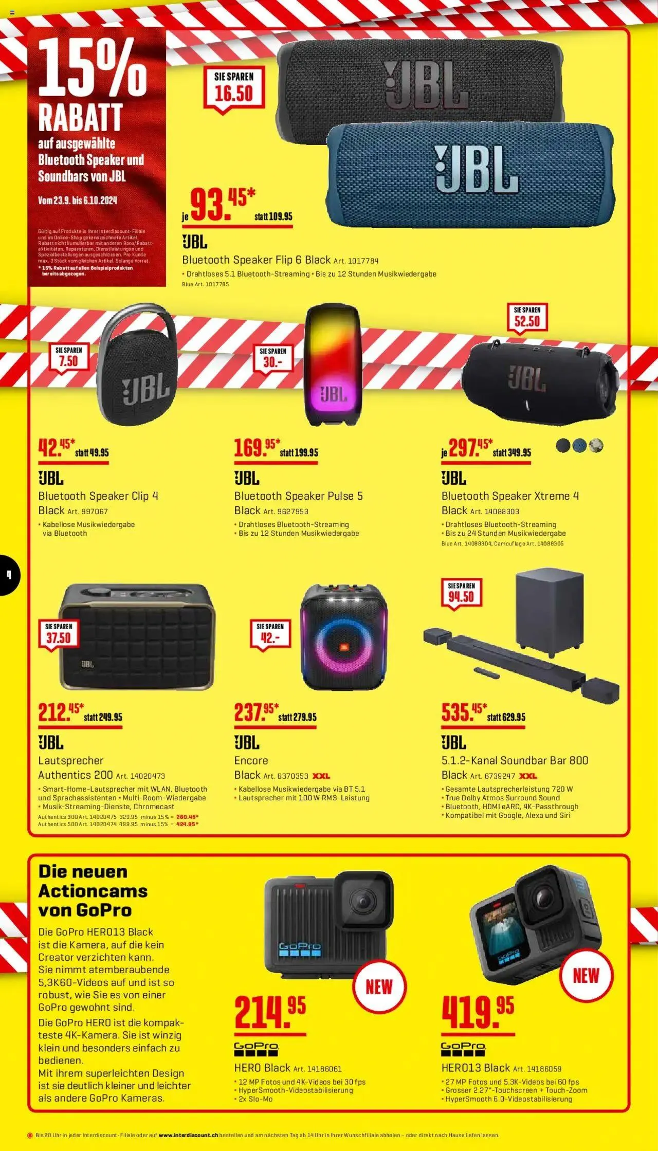 Interdiscount Aktionen von 23. September bis 6. Oktober 2024 - Prospekt seite  4