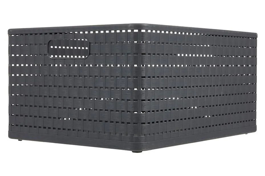 Rotho Korb Country Anthrazit | 21.5 × 33 × 43 cm | 28 l