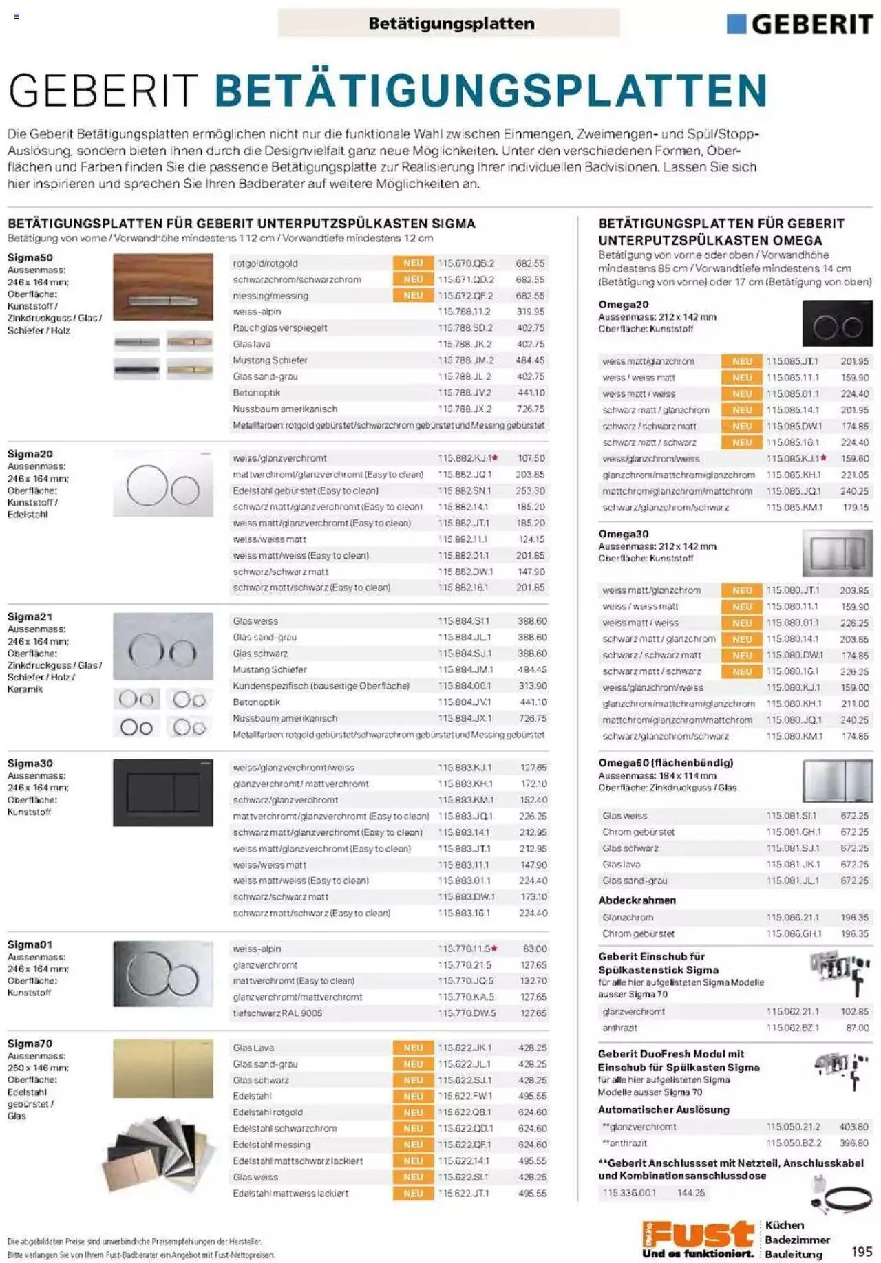 Fust Badezimmermagazin von 17. April bis 31. Dezember 2023 - Prospekt seite 195