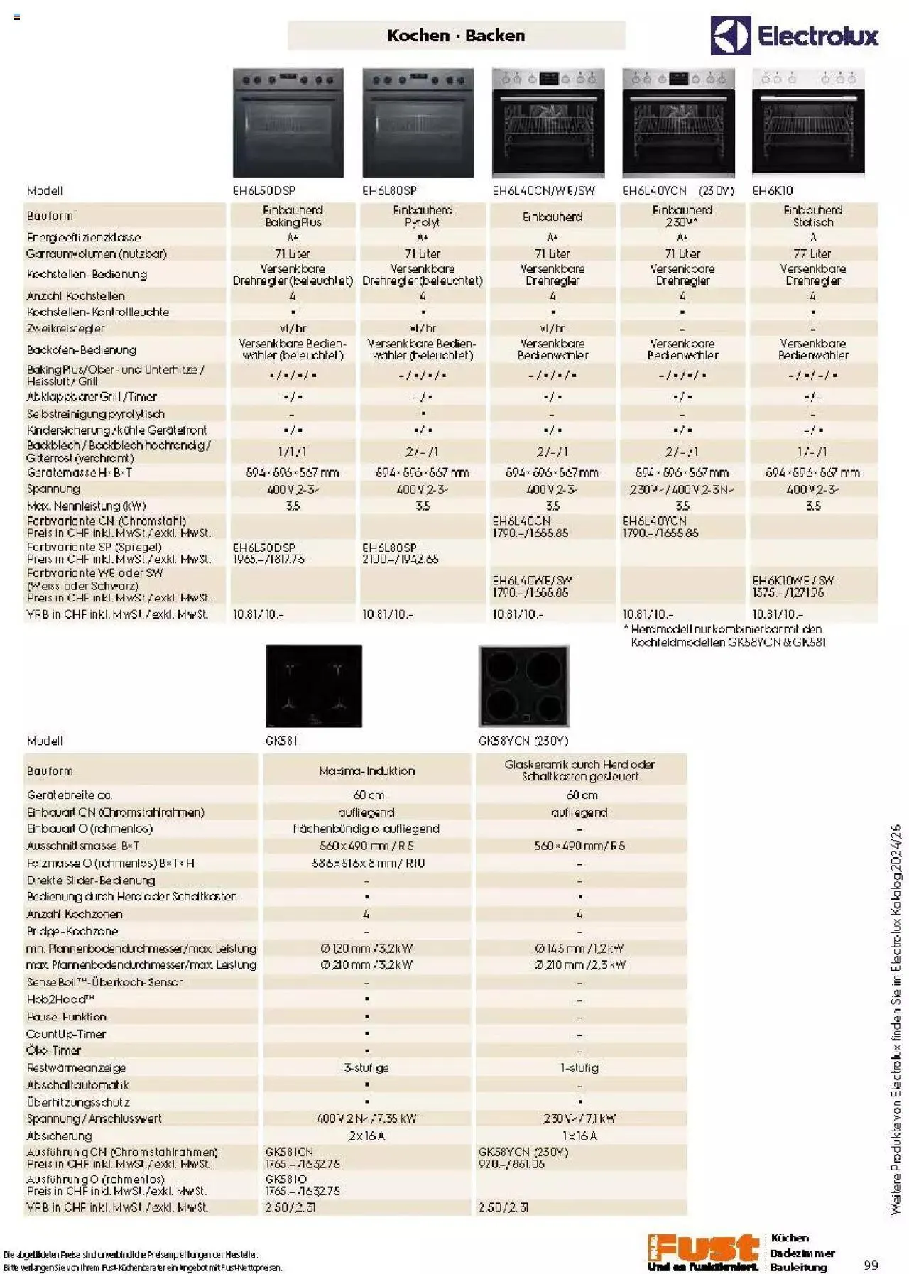 Fust Küchen- und Badezimmerprospekt von 4. März bis 31. Dezember 2024 - Prospekt seite 99