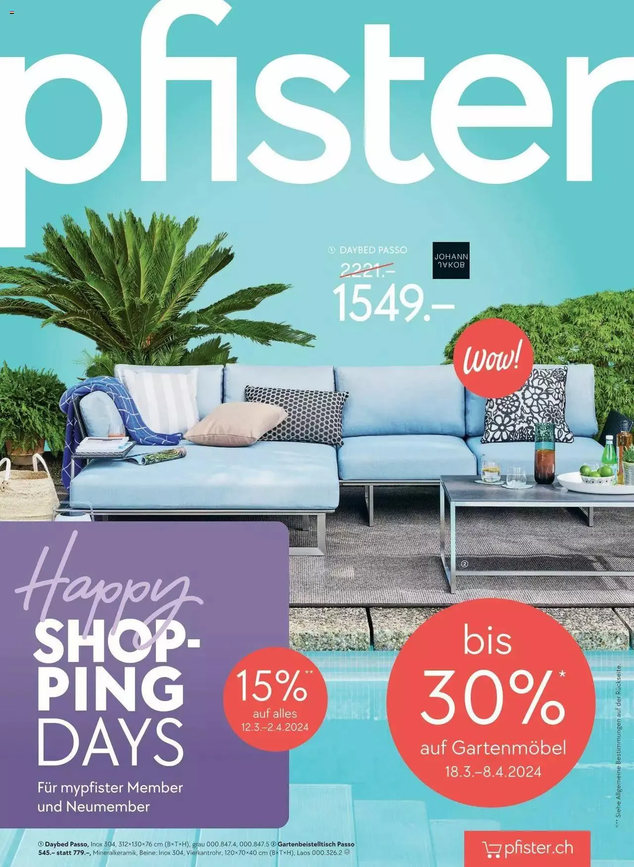 Pfister Aktionen Garten von 18. März bis 8. April 2024 - Prospekt seite  
