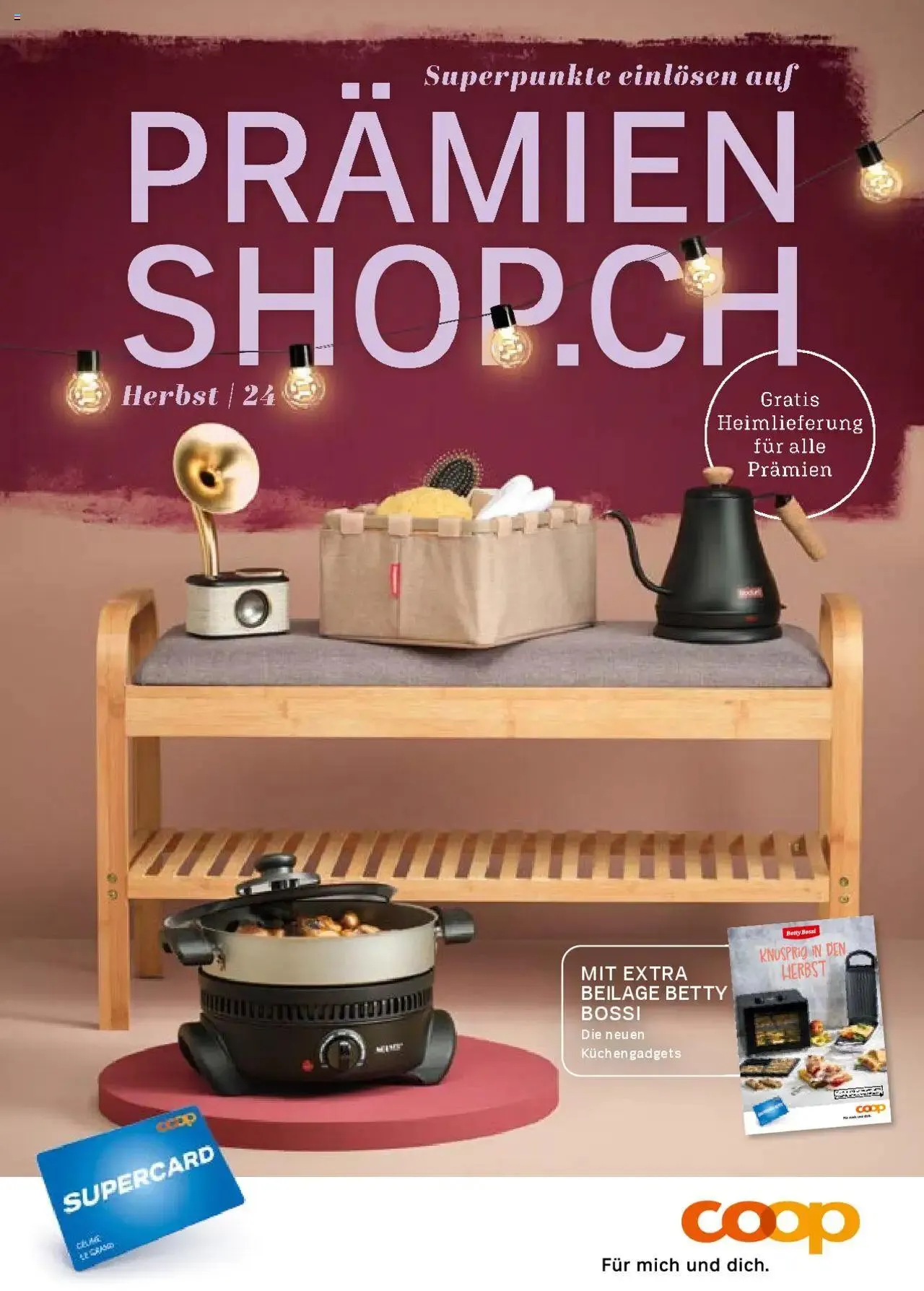 Coop Aktionen Praemien Shop von 3. September bis 31. Dezember 2024 - Prospekt seite  1