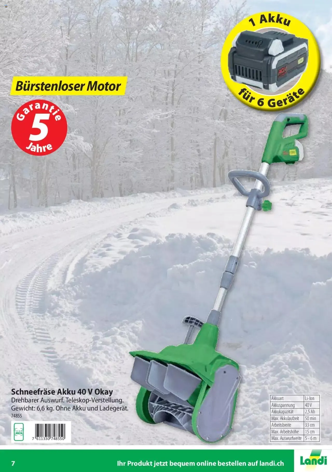 Landi Akkugeräte Linie 2023 von 7. März bis 31. Dezember 2023 - Prospekt seite 7