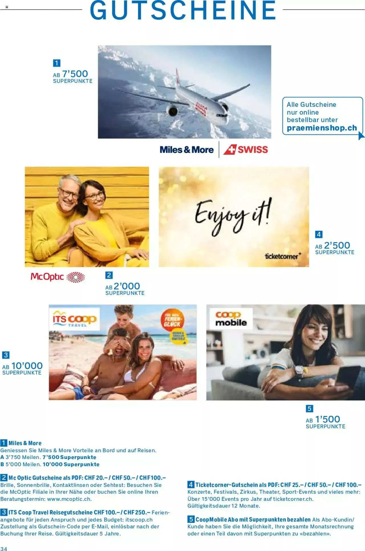 Coop Praemien Shop Aktionen von 20. Februar bis 31. Dezember 2024 - Prospekt seite  34
