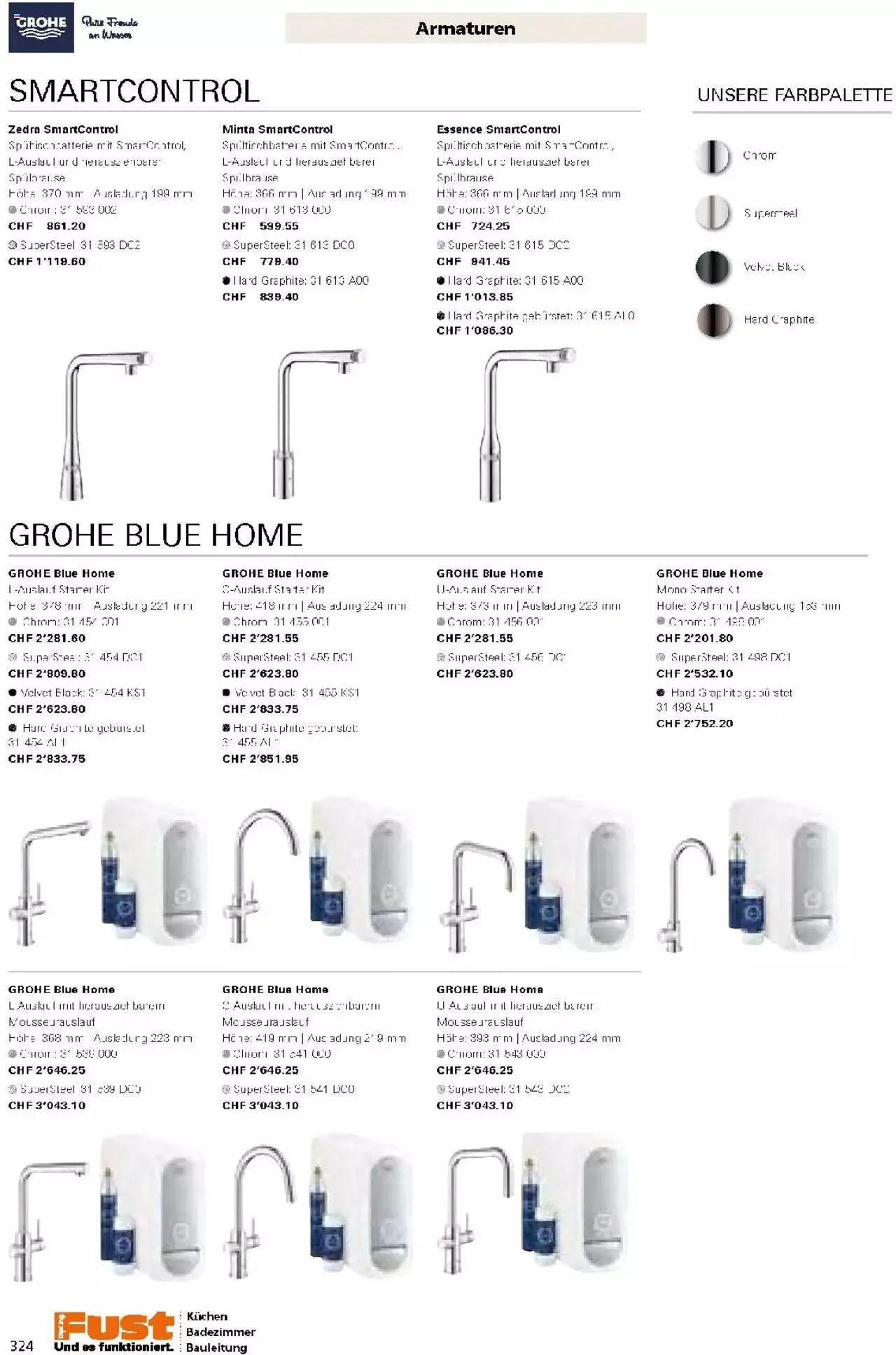 Fust Küchen- und Badezimmerprospekt von 4. März bis 31. Dezember 2024 - Prospekt seite  324