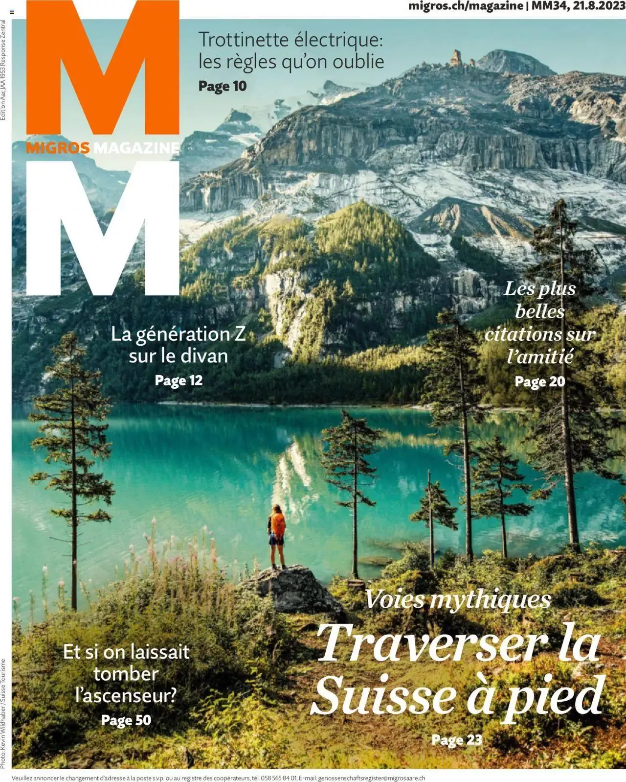Migros - Magazin FR von 21. August bis 31. Dezember 2023 - Prospekt seite 1