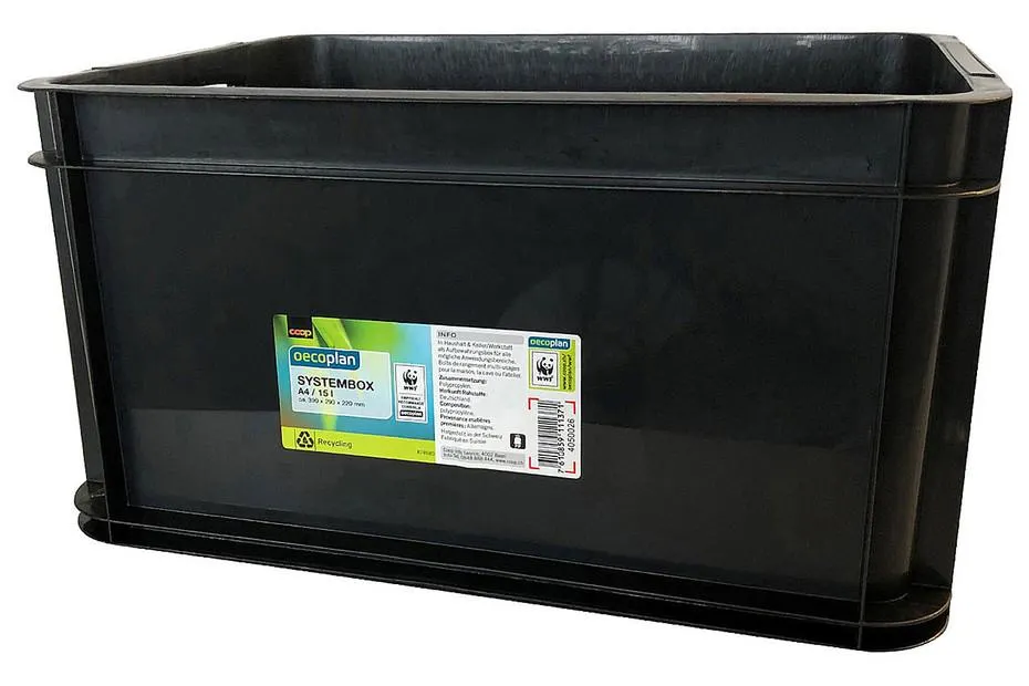 Oecoplan Systembox Schwarz | A4 | 15 l