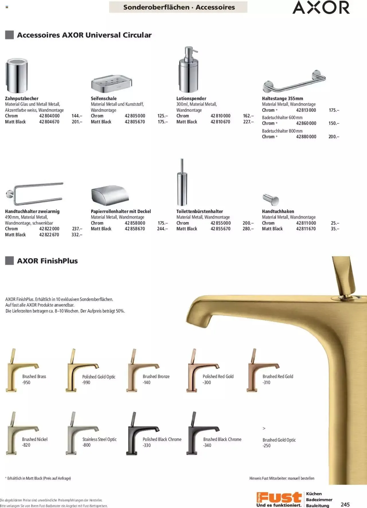 Fust Aktionen Badezimmermagazin von 17. April bis 31. Dezember 2024 - Prospekt seite  245