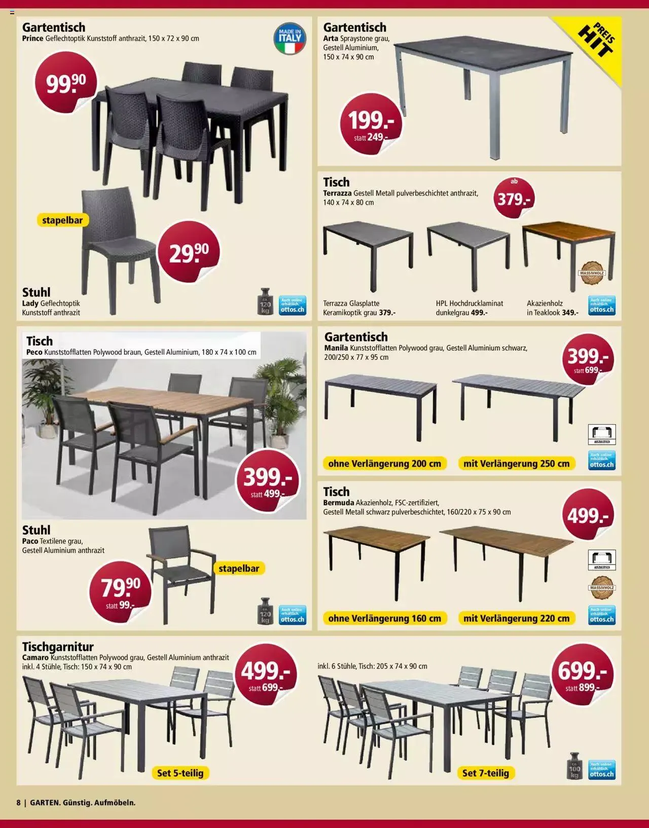 Otto's Gartenmöbel Spezial von 8. März bis 31. Dezember 2023 - Prospekt seite  8