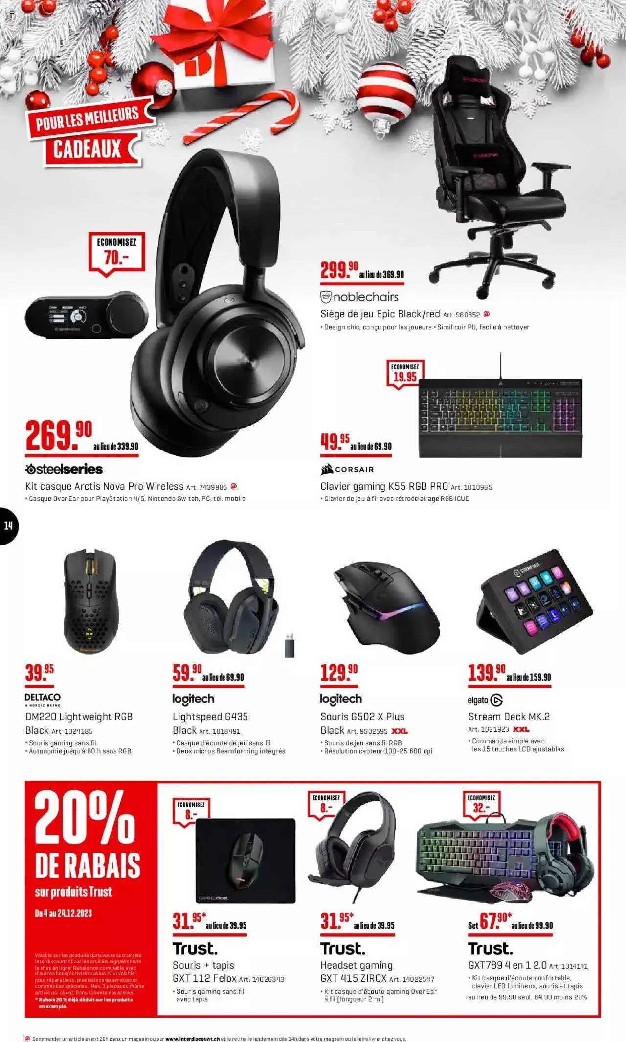 Interdiscount Aktionen FR von 4. Dezember bis 24. Dezember 2023 - Prospekt seite 14