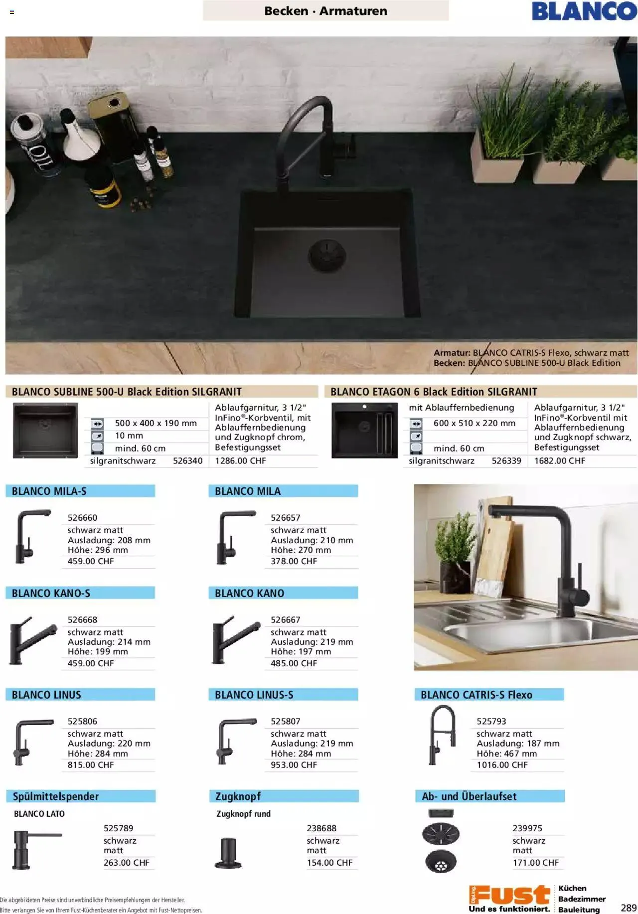 Fust - Küchenmagazin - Riesenauswahl von 22. Februar bis 31. Dezember 2023 - Prospekt seite 289