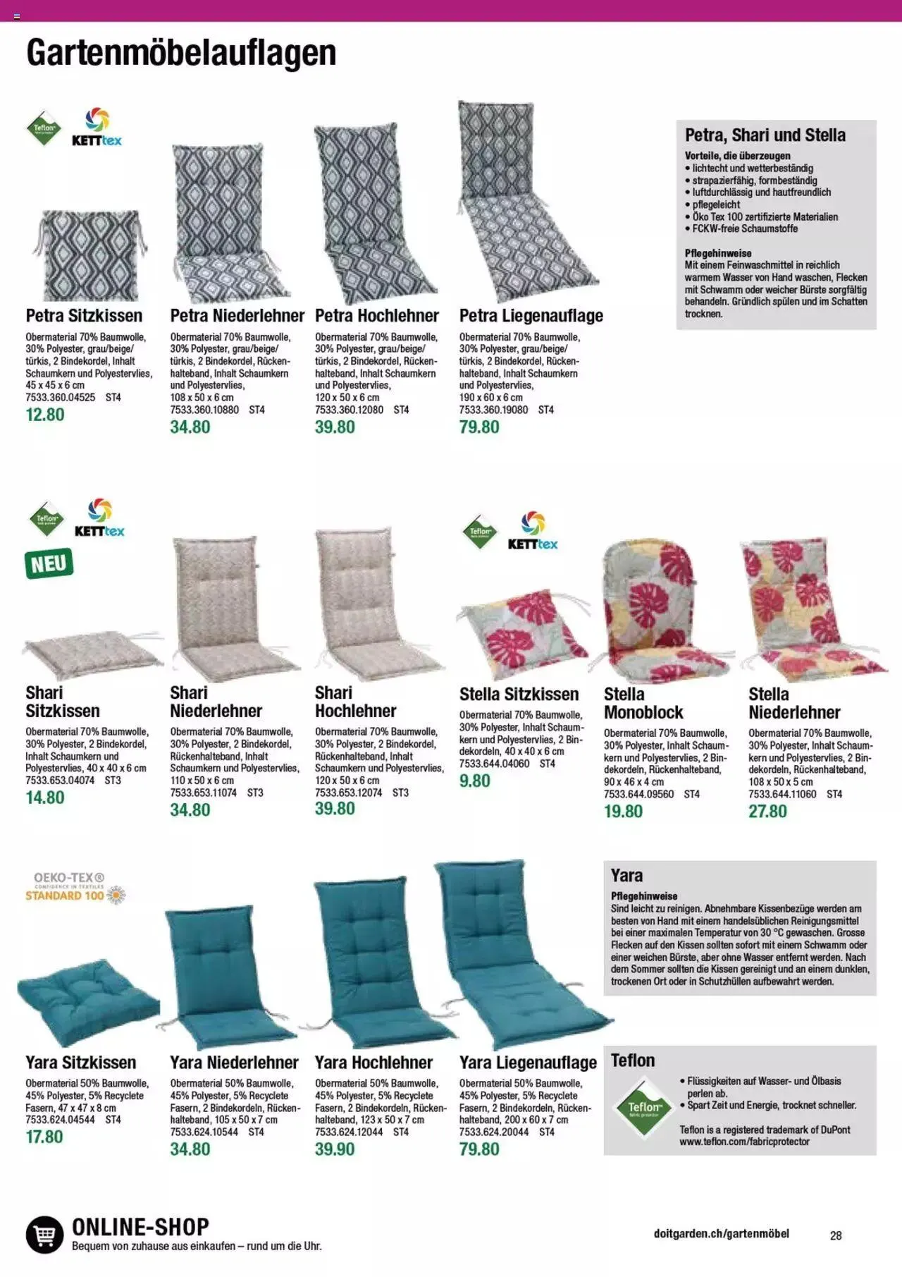 DO IT+GARDEN MIGROS - Gartenmoebel von 9. Februar bis 31. Dezember 2023 - Prospekt seite  28