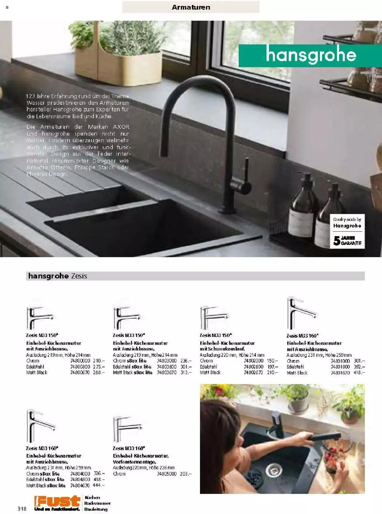 Fust Küchen- und Badezimmerprospekt von 4. März bis 31. Dezember 2024 - Prospekt seite  318