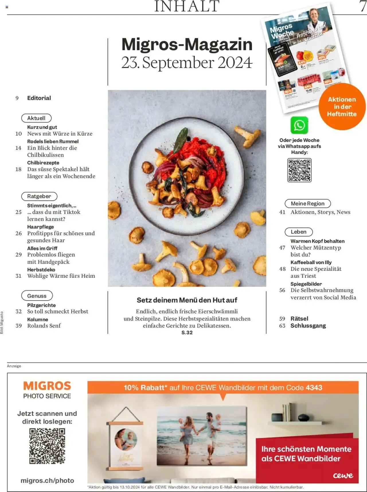 Migros - Magazin von 23. September bis 29. September 2024 - Prospekt seite  7