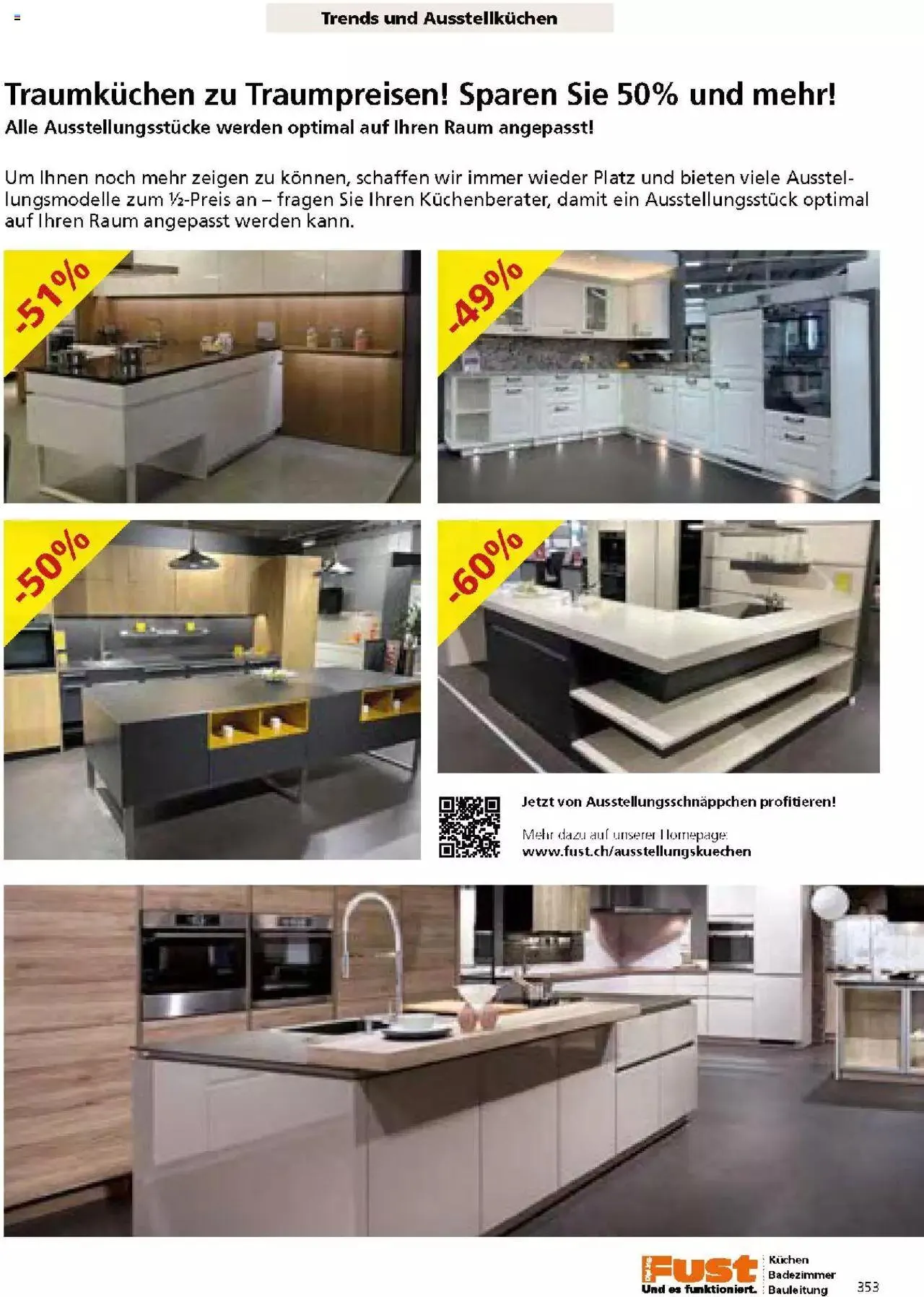 Fust Küchen- und Badezimmerprospekt von 4. März bis 31. Dezember 2024 - Prospekt seite  353