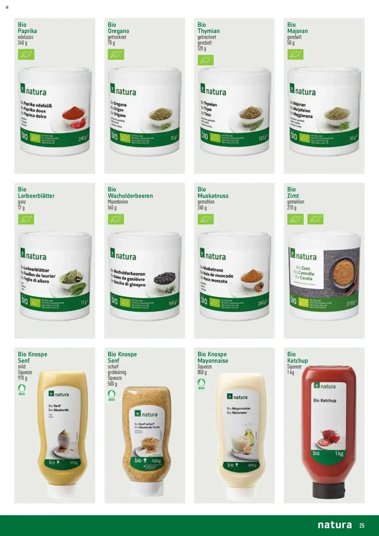 Prodega Aktionen Natura Bio Sortiment von 1. Juli bis 31. Dezember 2024 - Prospekt seite  25