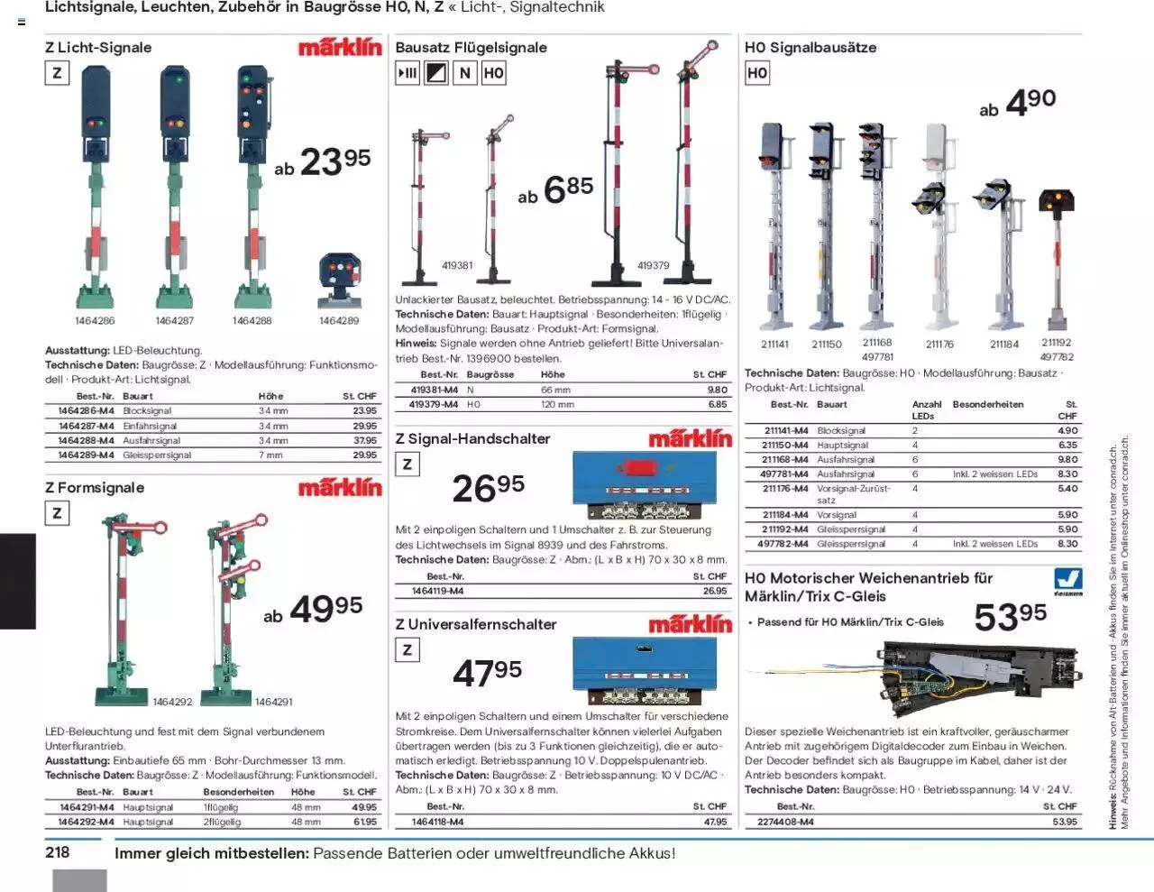 Conrad Modellbahn Katalog 2023/24 von 5. September bis 31. Dezember 2023 - Prospekt seite  220