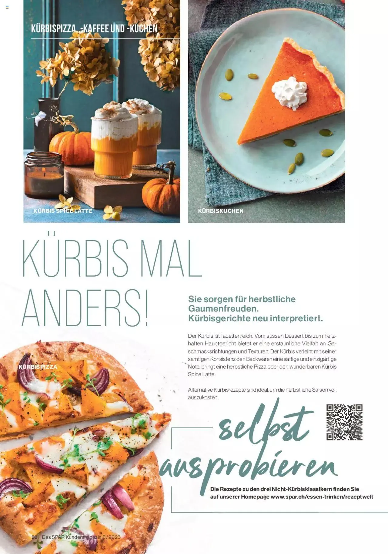 SPAR Kundenmagazin von 22. September bis 31. Dezember 2023 - Prospekt seite  26