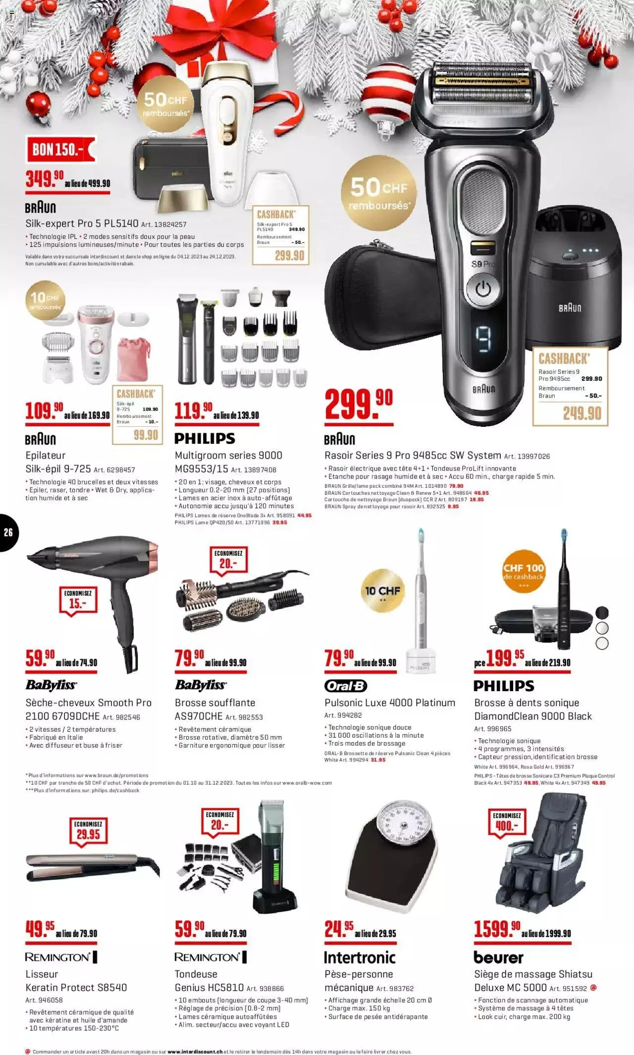 Interdiscount Aktionen FR von 4. Dezember bis 24. Dezember 2023 - Prospekt seite  26