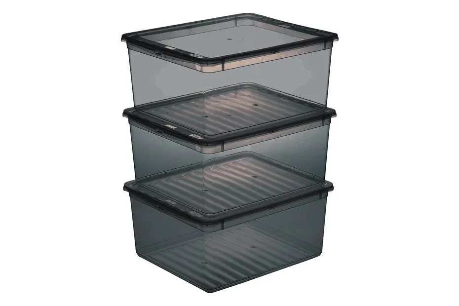 Keeeper Clearbox 18l 3er Set grey