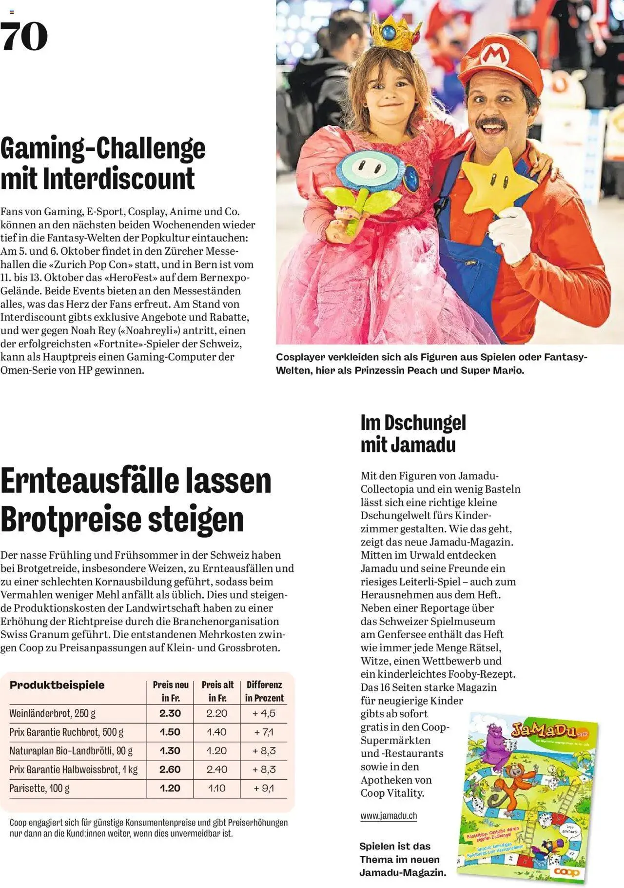 Coop - Magazin von 1. Oktober bis 7. Oktober 2024 - Prospekt seite  70